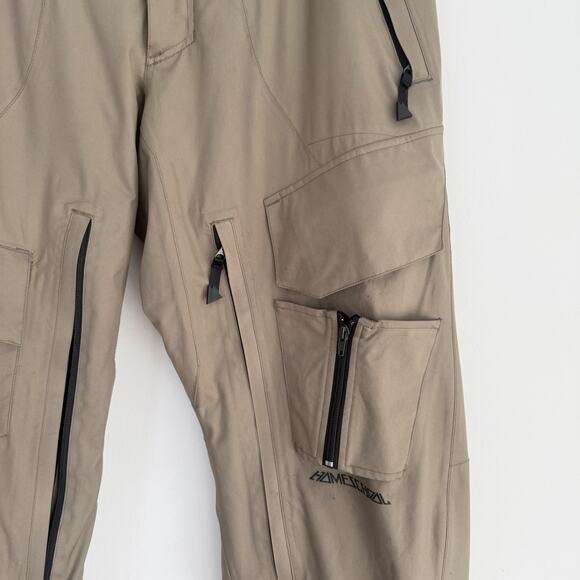 Homeschool Snowboard Pants Mens Medium Tan Ski Cargo Lined Waterproof - Picture 4 of 15